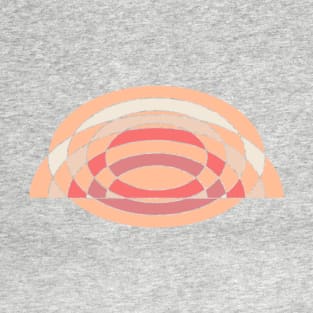 Minimal Geometric Line Art Peach Fuzz T-Shirt